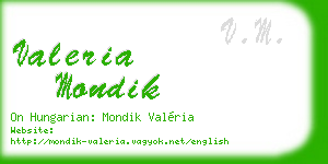 valeria mondik business card