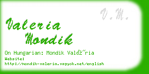 valeria mondik business card